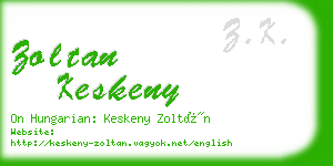 zoltan keskeny business card